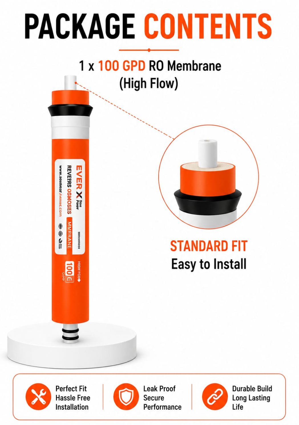 100 GPD RO Membrane UP TO 2500 TDS High Flow - Image 3