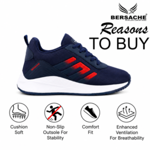 Bersache Man’s Navy Blue Sport Shoe