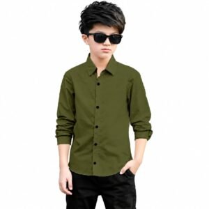 Kid's Boy Stylish Shirt Color - Olive