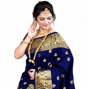 Ladies Banarasi Silk Saree Color – Blue