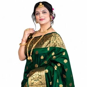 Ladies Banarasi Silk Saree Color – Green