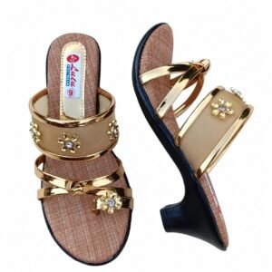 Stylish Ladies Sandal Color – Golden
